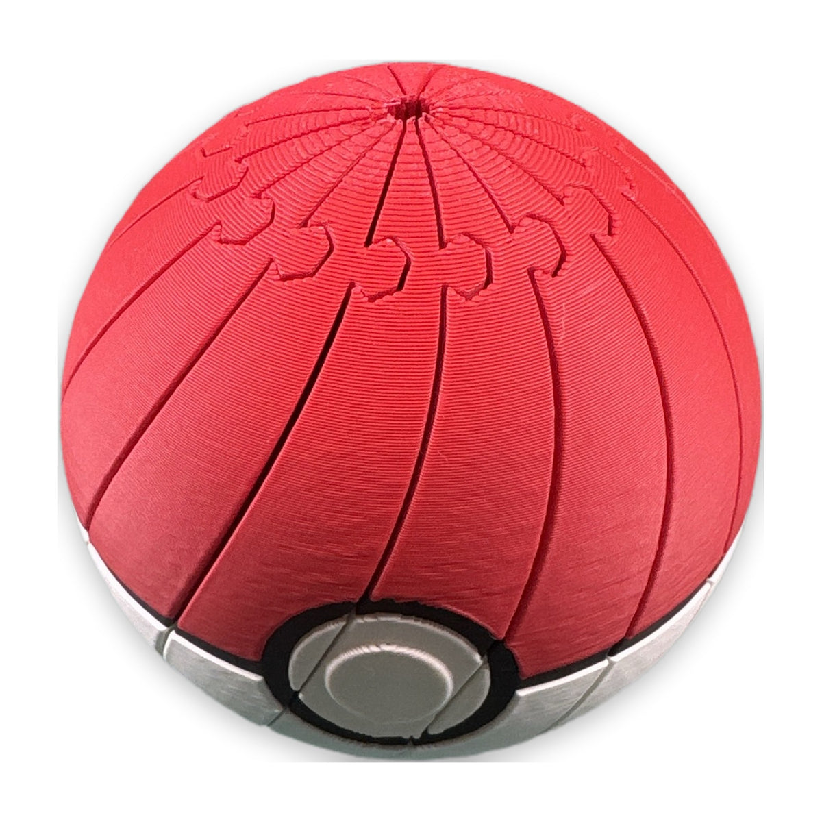 Collapsible segmented Pokeball fidget