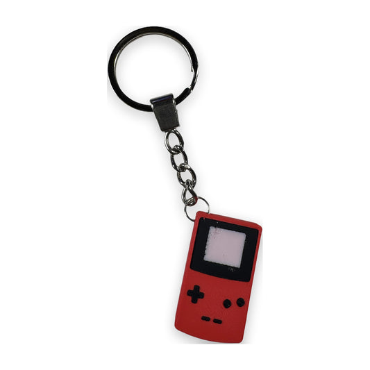 Red retro arcade console keychain, 3D printed
