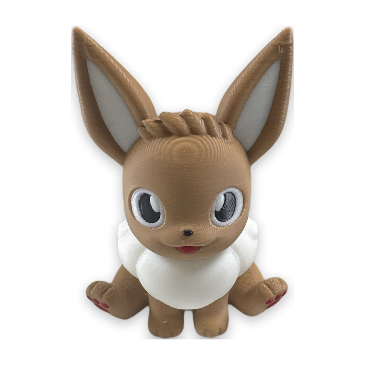 Sitting Eevee figure, multi-colour print