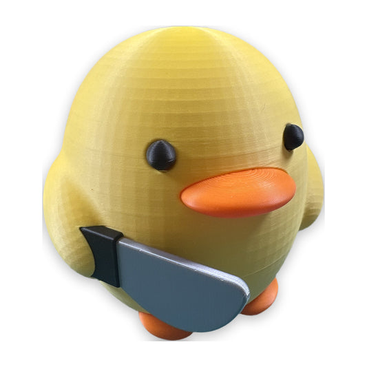 Large desk-size yellow meme duck