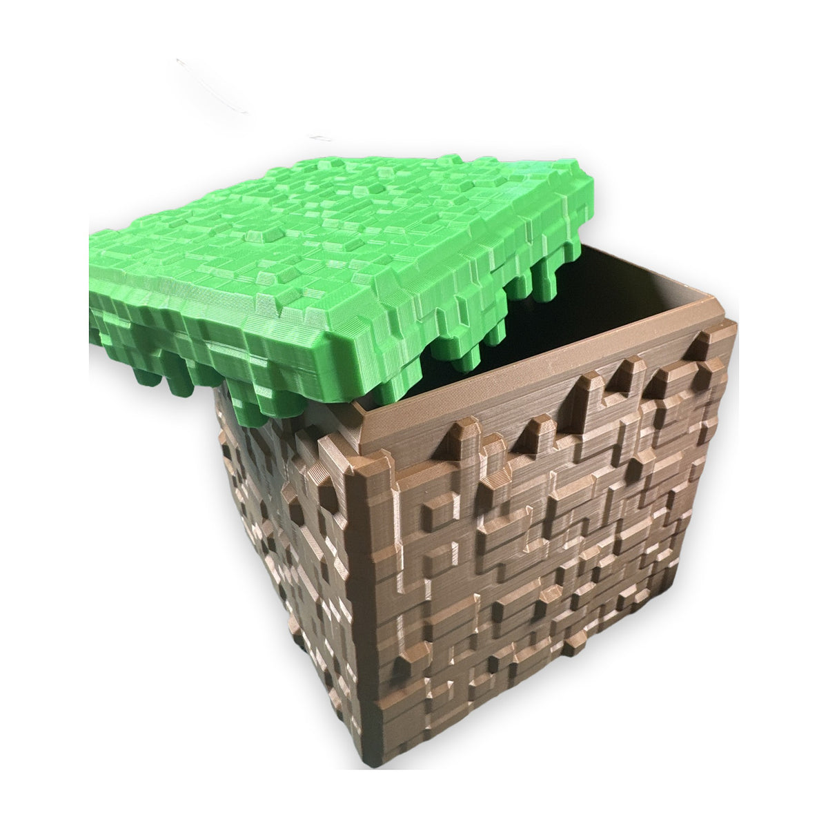 Grass block storage box with removable lid
