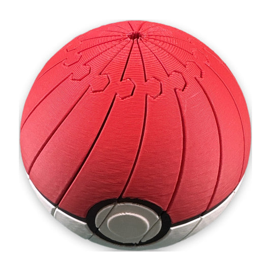 Collapsible segmented Pokeball fidget