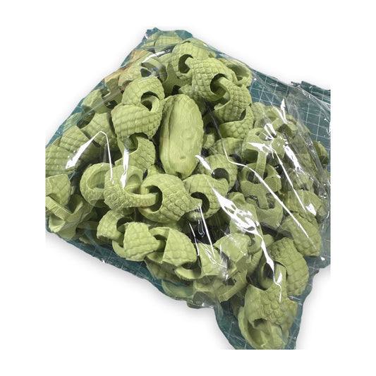 Large olive green articulated snake, over 1.8 metres