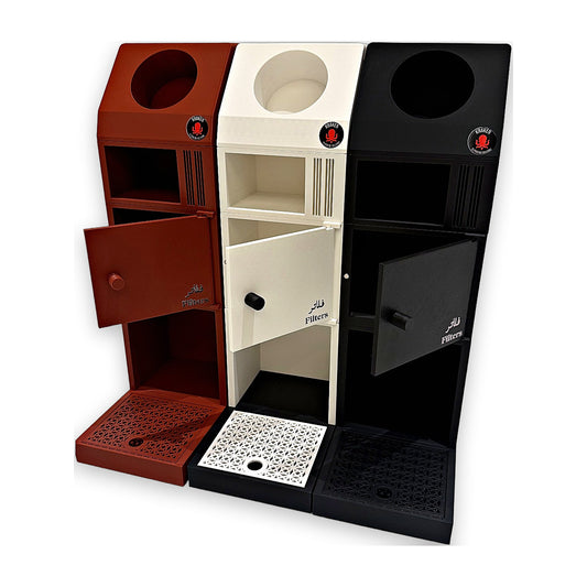 xBloom Tower Kit in rust, cream and black, filter doors open